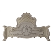 ACME Dresden Wooden Bed with Faux Leather Upholstery in Bone White