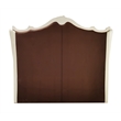 ACME Dresden Faux Leather Channel Tufted California King Bed in Bone White