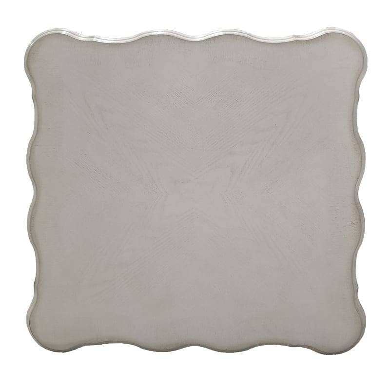 ACME Dresden Square Wooden Top End Table with Claw Legs in Bone White