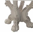 ACME Dresden Round Wooden Top Dining Table with Pedestal Base in Bone White