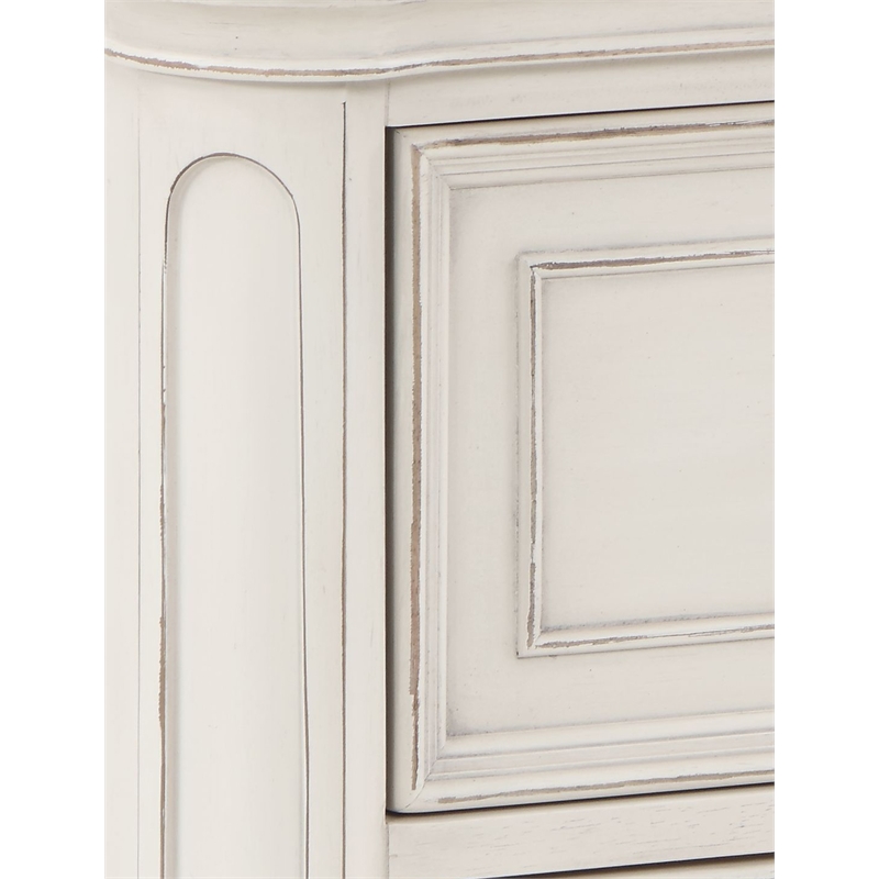 ACME Florian 7-drawer Wooden Dresser in Oak and Antique White