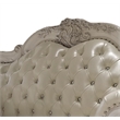 ACME Furniture Dresden Upholstered Faux Leather Loveseat with 3 Pillows in White