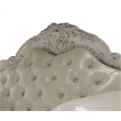 ACME Furniture Dresden Upholstered Faux Leather Chair with 2 Pillows in White