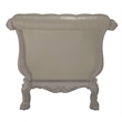 ACME Furniture Dresden Upholstered Faux Leather Chaise with Tight Seat in White