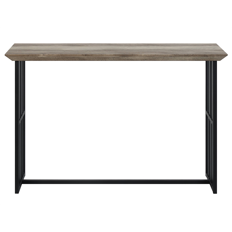 ACME Furniture Zudora Rectangular Wood & Metal Sofa Table in Antique Oak/Black