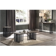ACME Furniture Zudora Rectangular Wood & Metal Sofa Table in Antique Oak/Black