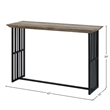 ACME Furniture Zudora Rectangular Wood & Metal Sofa Table in Antique Oak/Black