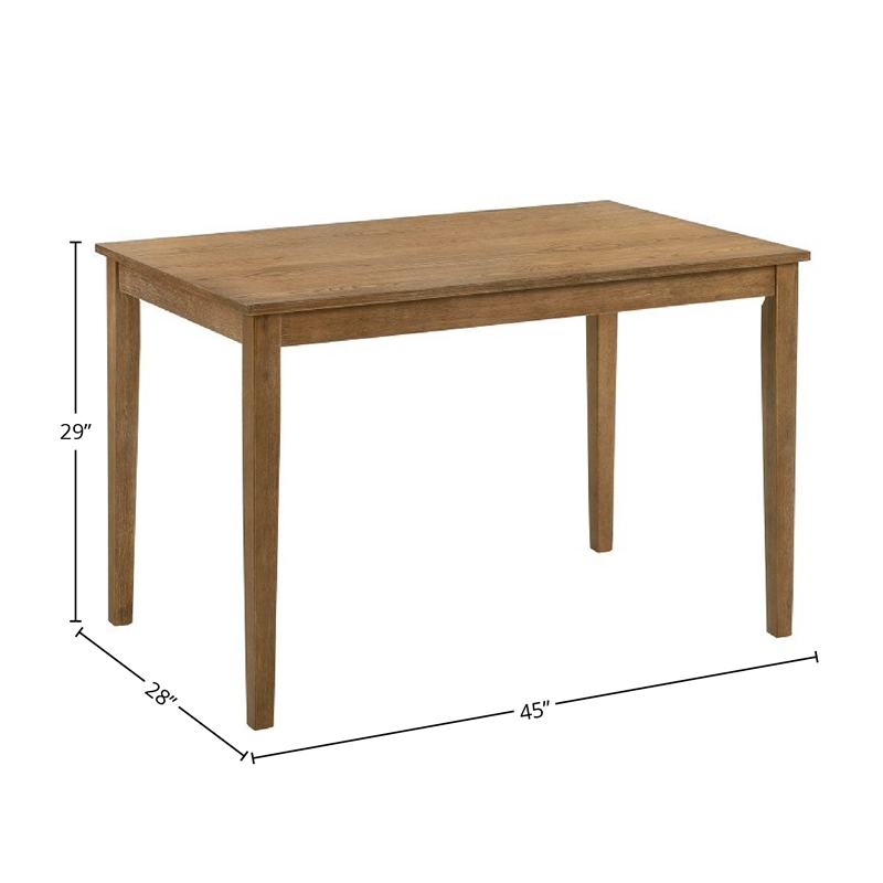 ACME Furniture Kayee 5-Piece Upholstered Wood Dining Set in Weathered Oak