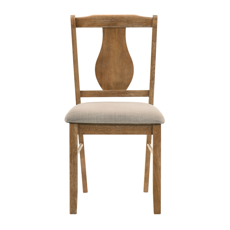 ACME Furniture Kayee 5-Piece Upholstered Wood Dining Set in Weathered Oak