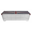 ACME Furniture Brancaster Aluminum & Wood Coffee Table in Aluminum