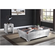 ACME Furniture Brancaster Aluminum & Wood Coffee Table in Aluminum