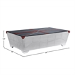 ACME Furniture Brancaster Aluminum & Wood Coffee Table in Aluminum