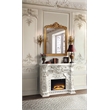 ACME Adara Wooden LED Electric Fireplace in Antique White