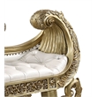 ACME Bernadet Wooden Upholstered Tufted Bench in Gold
