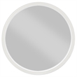 ACME Carena Wooden Frame Round Mirror in White