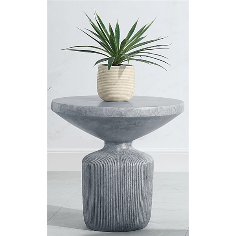 acme laddie cement end table in weathered gray