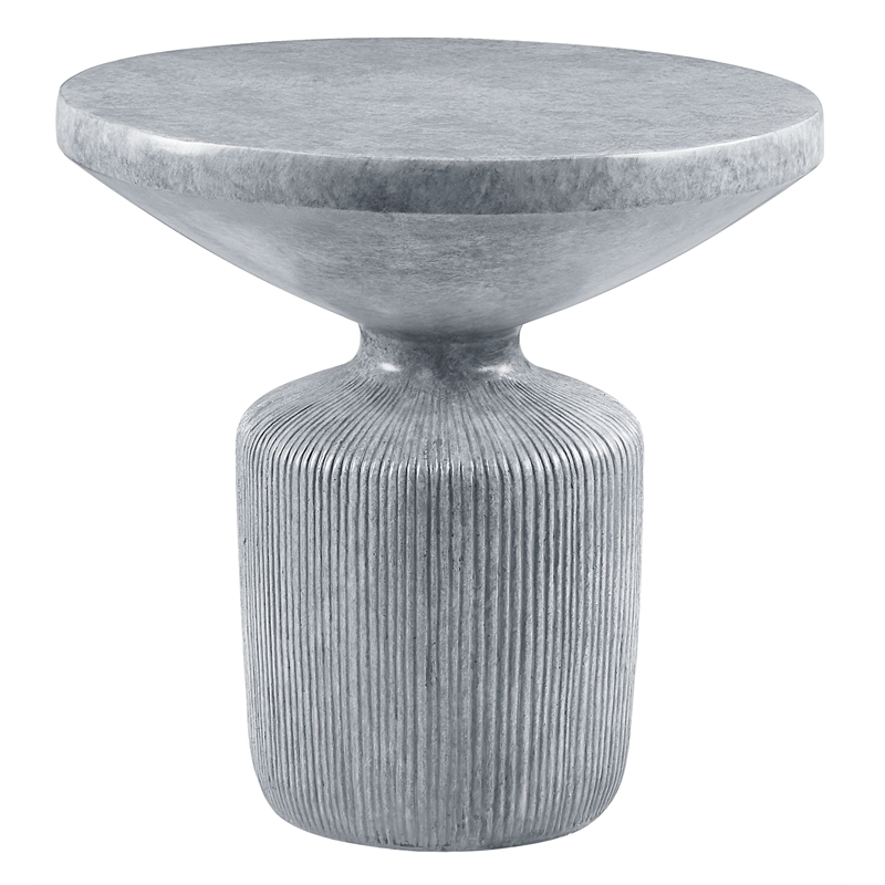 ACME Laddie Cement End Table in Weathered Gray