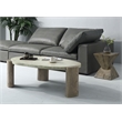 ACME Jacina Cement Coffee Table in Weathered Gray and Oak
