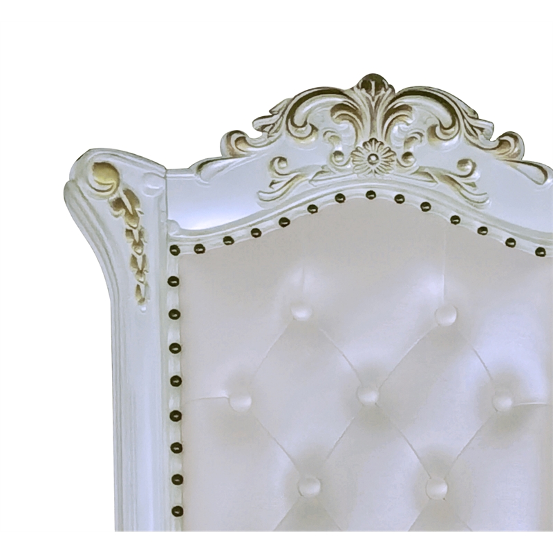 ACME Vendome Wooden Executive Office Chair in Antique Pearl
