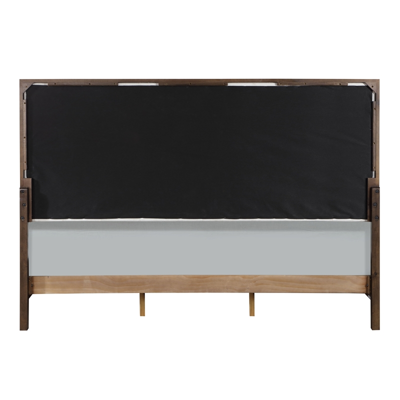 ACME Carena Wooden Bed in Light Gray and White and Brown