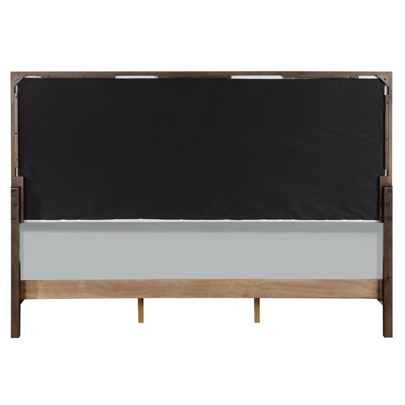 ACME Carena Wooden Bed in Light Gray and White and Brown