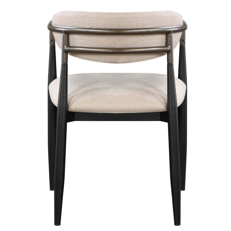 ACME Jaramillo Wooden Side Chairs in Beige and Black (Set of 2)