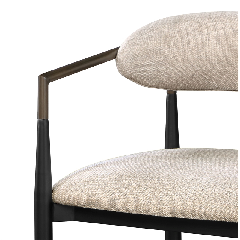 ACME Jaramillo Wooden Side Chairs in Beige and Black (Set of 2)