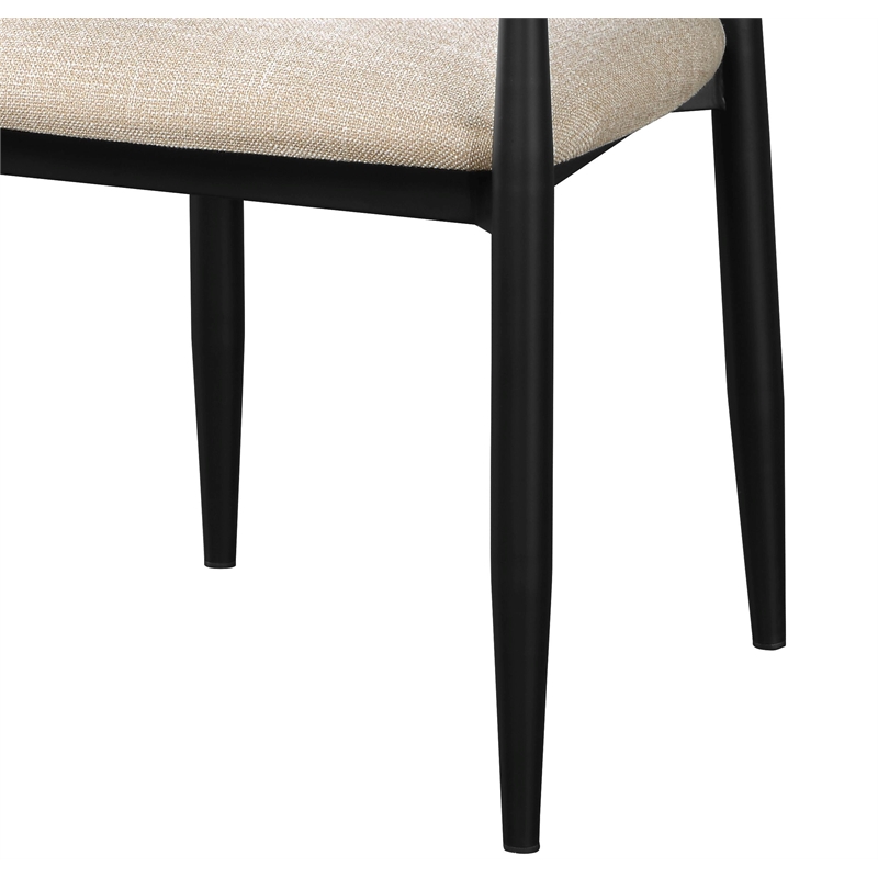 ACME Jaramillo Wooden Side Chairs in Beige and Black (Set of 2)