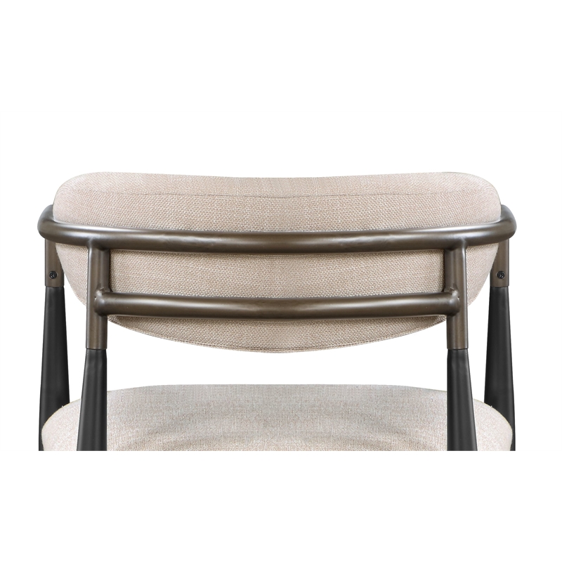 ACME Jaramillo Wooden Side Chairs in Beige and Black (Set of 2)