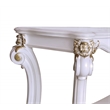ACME Vendome Wooden Sofa Table with Scrolled Legs in Antique Pearl