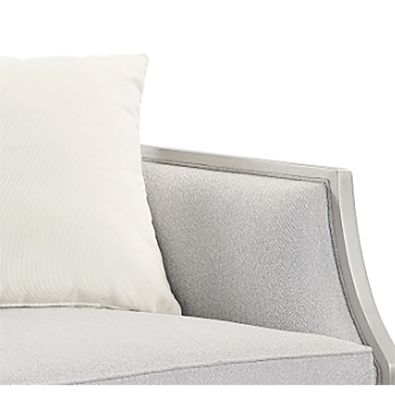 ACME Furniture Kasa Contemporary Fabric Loveseat with 3 Pillows in Beige