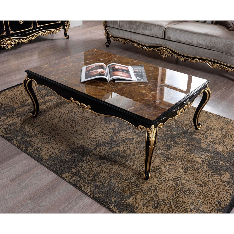 ACME Furniture Betria Rectangular Wood Coffee Table in Brown/Black