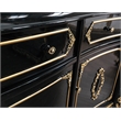 ACME Furniture Betria Rectangular 4-Door Wood Console Table in Gold & Black