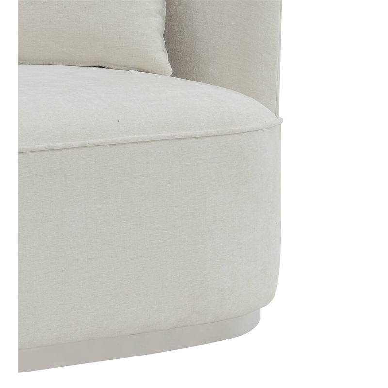 ACME Furniture Odette Upholstered Chenille Loveseat with 2 Pillows in Beige