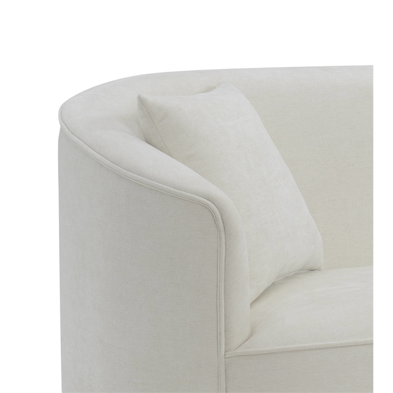 ACME Furniture Odette Upholstered Chenille Loveseat with 2 Pillows in Beige