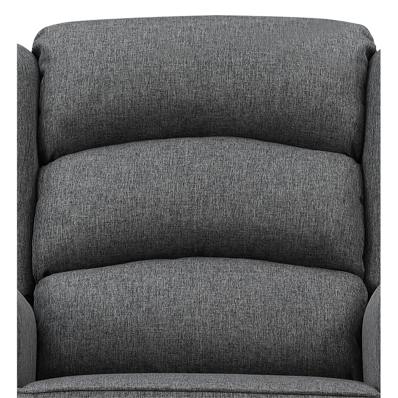 ACME Furniture Fabien Upholstered Fabric & Wood Rocking Chair in Gray
