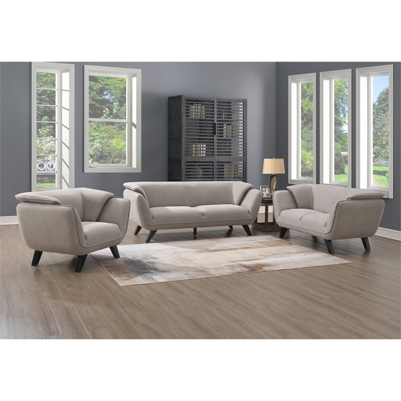 ACME Furniture Nayeli Upholstered Fabric Sofa with Wood Frame in Brown