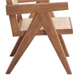 ACME Furniture Velentina Square Arm Rattan & Wood Accent Chair in Natural