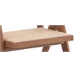 ACME Furniture Velentina Square Arm Rattan & Wood Accent Chair in Natural