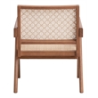 ACME Furniture Velentina Square Arm Rattan & Wood Accent Chair in Natural