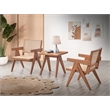 ACME Furniture Velentina Square Contemporary Rubberwood End Table in Natural