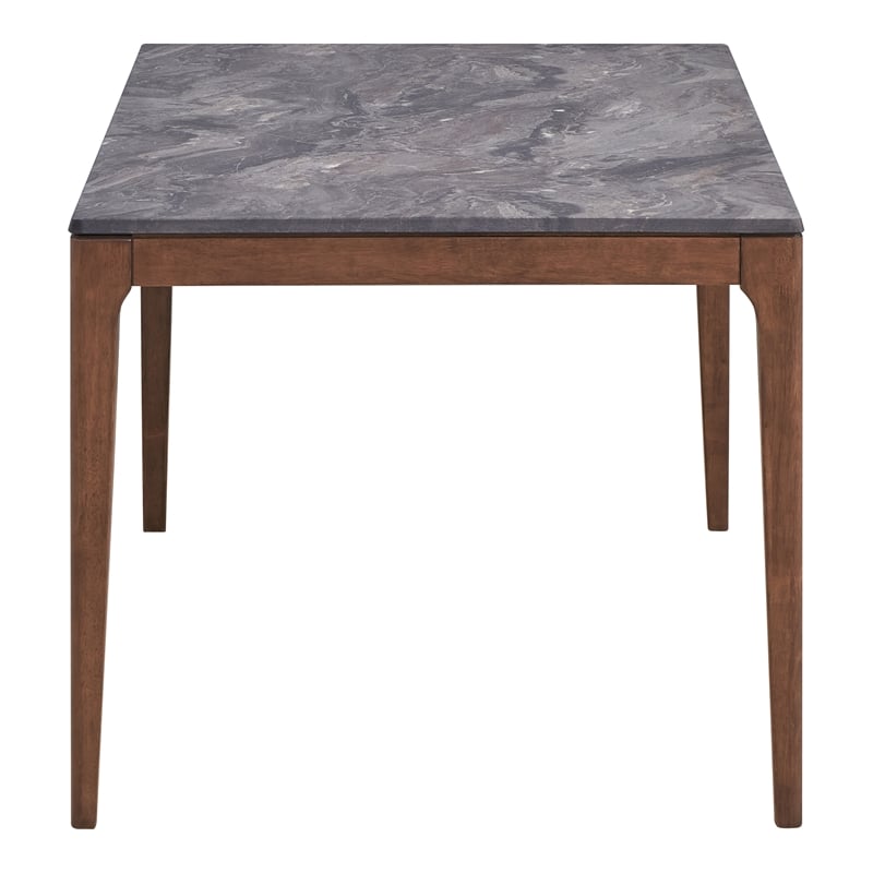 ACME Furniture Bevis Rectangular Wood Dining Table in Stone/Walnut