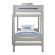 ACME Edah Transitional Wooden Frame Twin over Twin Bunk Bed in Gray