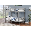 ACME Edah Transitional Wooden Frame Twin over Twin Bunk Bed in Gray