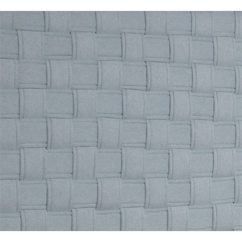 ACME Saree Contemporary Chenille Upholstered Bed in Light Teal and Gray