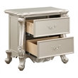 ACME Bently Wooden Frame Transitional 2 Drawers Nightstand in Champagne Gold