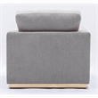 ACME Valin Contemporary Fabric Upholstered Squared Arm Chair in Gray
