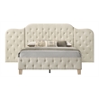 ACME Ranallo Contemporary Fabric Upholstered Queen Wall Bed in Beige