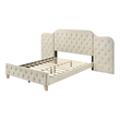 ACME Ranallo Contemporary Fabric Upholstered Queen Wall Bed in Beige