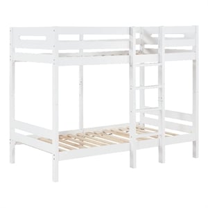 ACME Esin Transitional Pine Wood Teenager Twin Bunk Bed in White